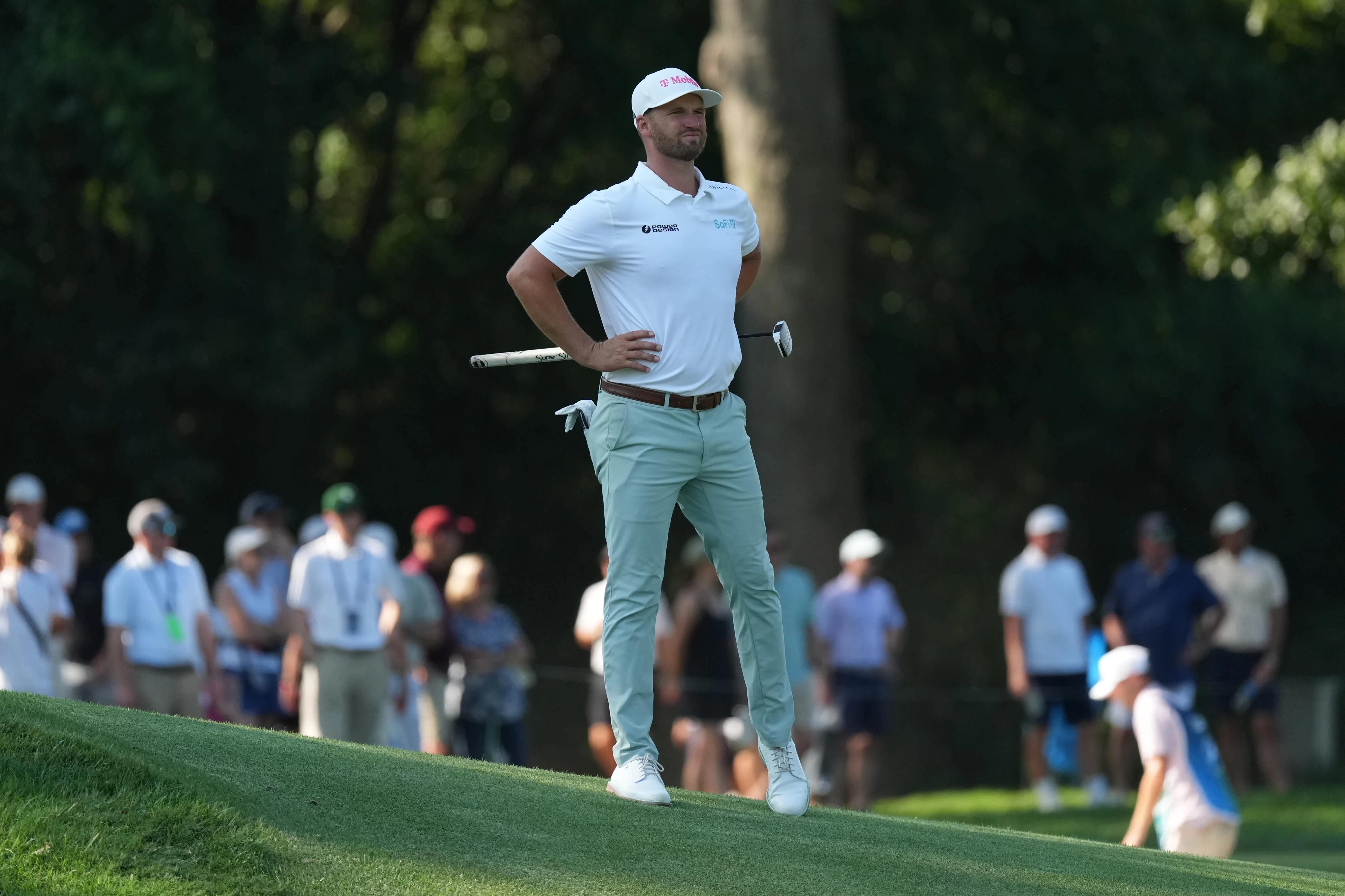 Wyndham Clark tijdens de tweede ronde van het BMW Championship 2026 op Bellerive Country Club.
