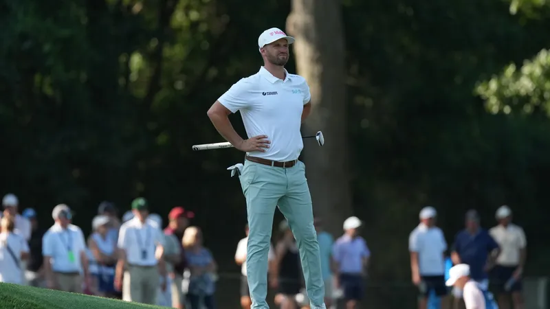 Wyndham Clark tijdens de tweede ronde van het BMW Championship 2026 op Bellerive Country Club.