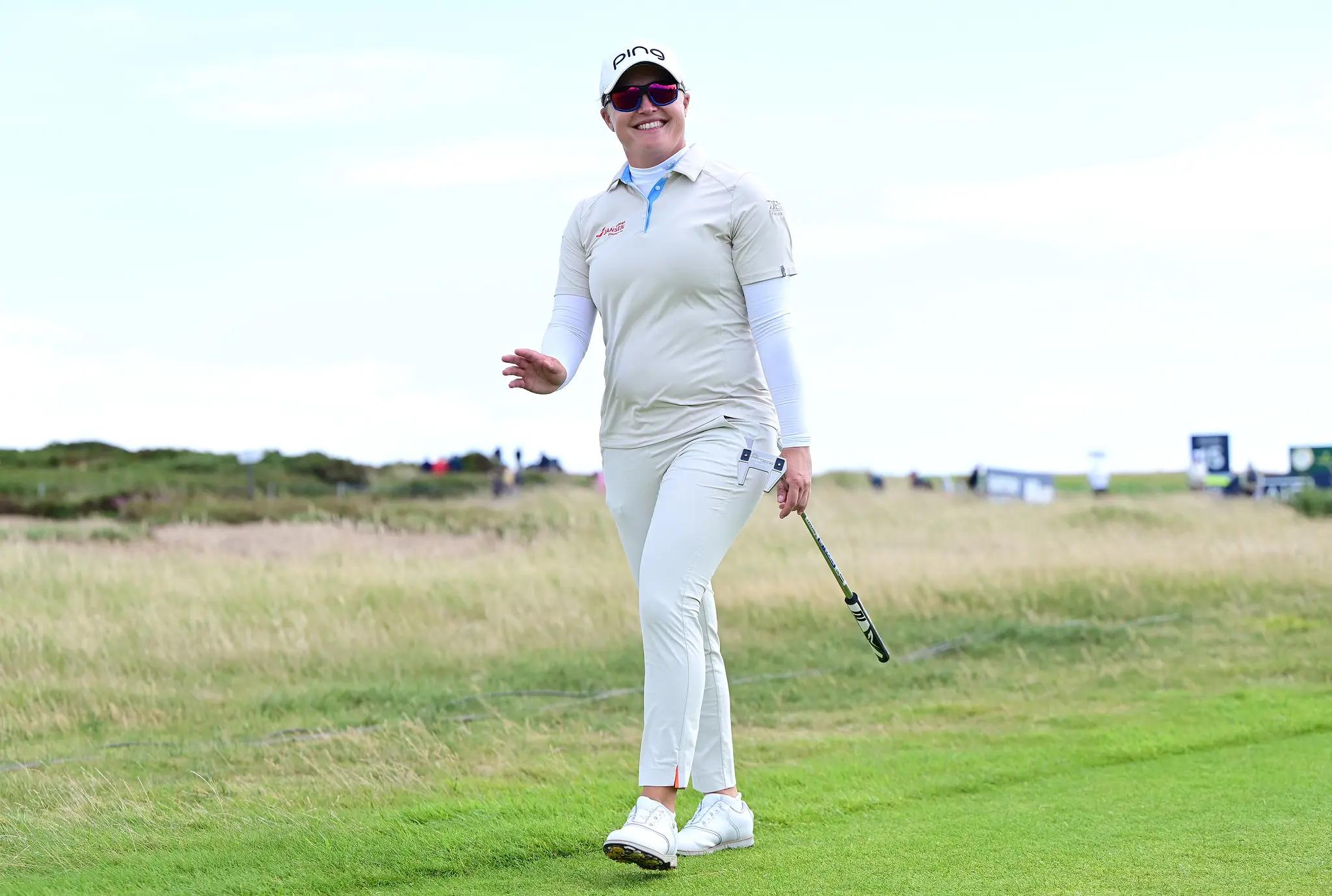 Manon De Roey tijdens de AIG Women's Open
