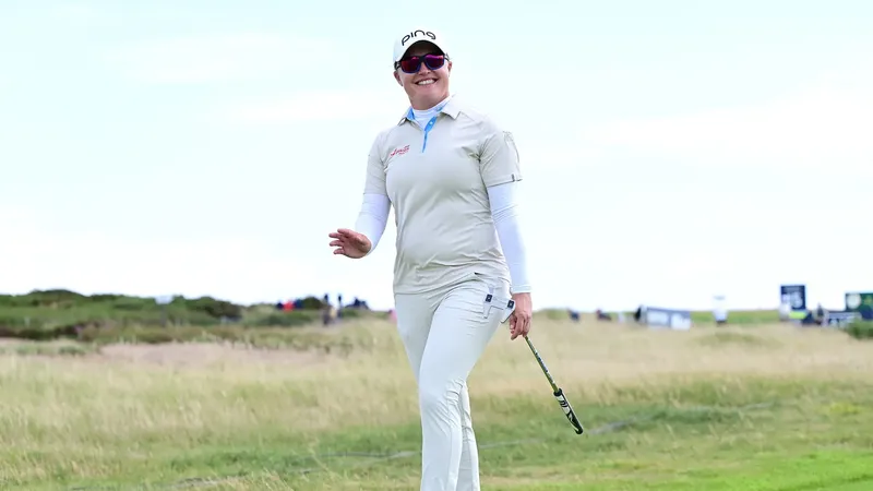 Manon De Roey tijdens de AIG Women's Open