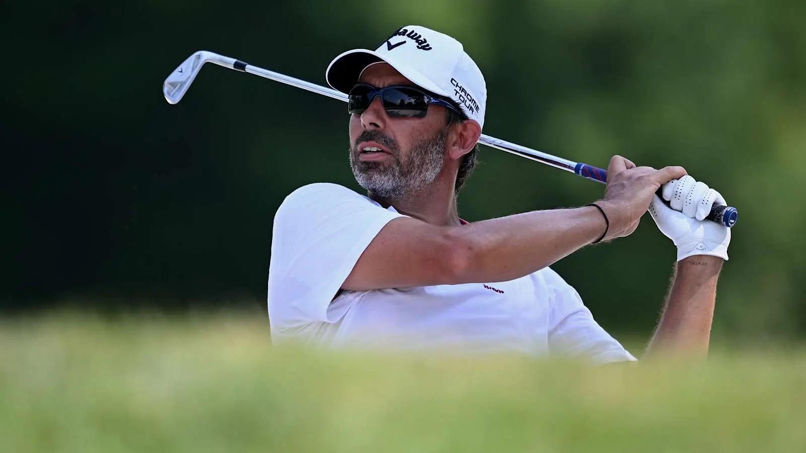 Pablo Larrazábal slaat af tijdens de Open d'Italia 2026