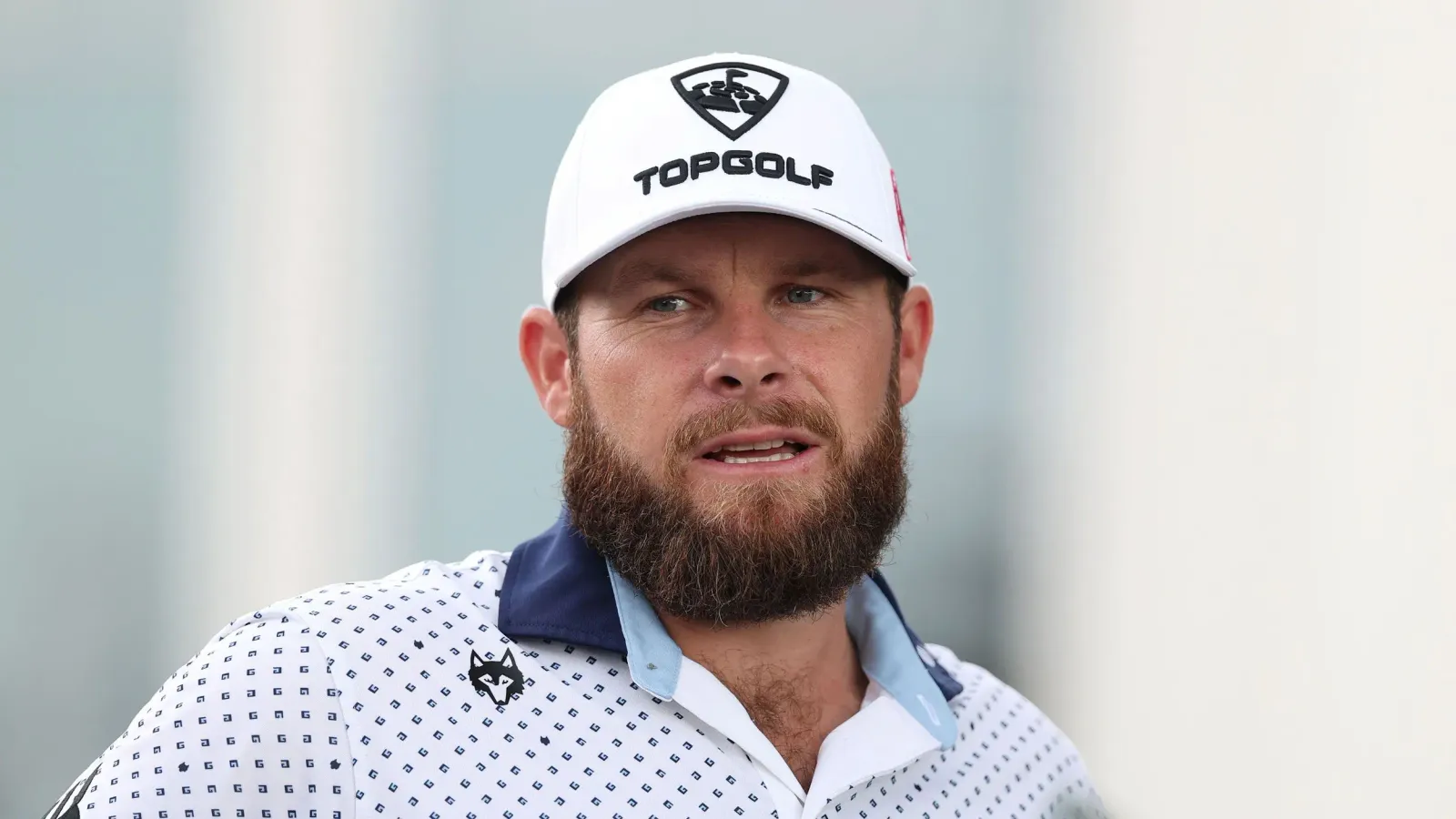 Tyrrell Hatton tijdens een trainingsronde bij de British Masters 2026