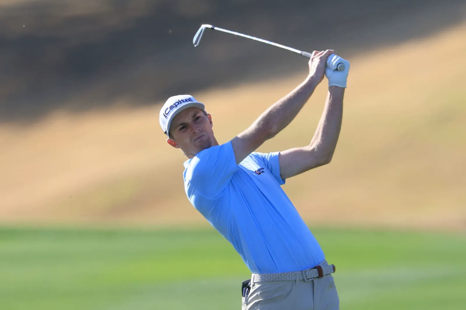 Will Zalatoris slaat af tijdens de derde ronde van The American Express 2026 in La Quinta, Californie.