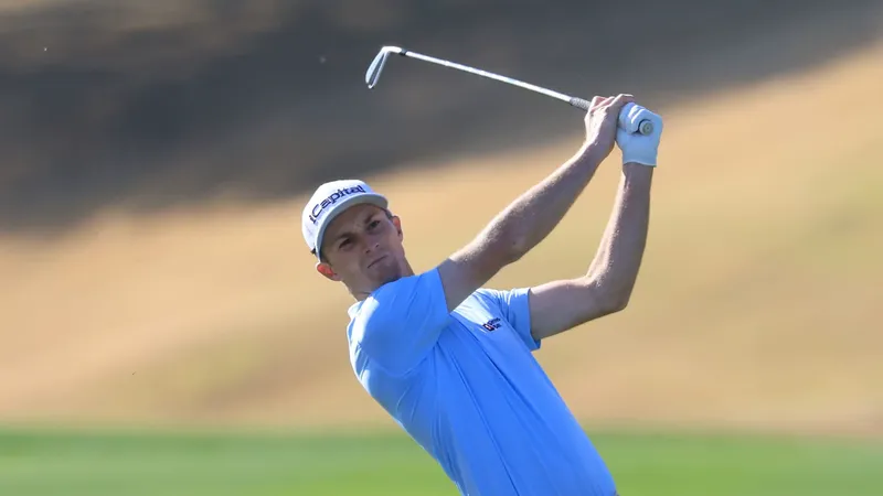 Will Zalatoris slaat af tijdens de derde ronde van The American Express 2026 in La Quinta, Californie.