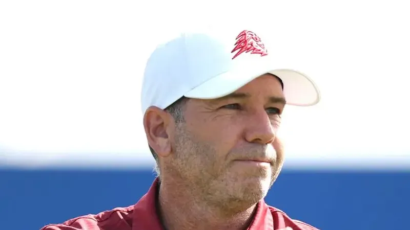 Sergio Garcia tijdens een golftoernooi