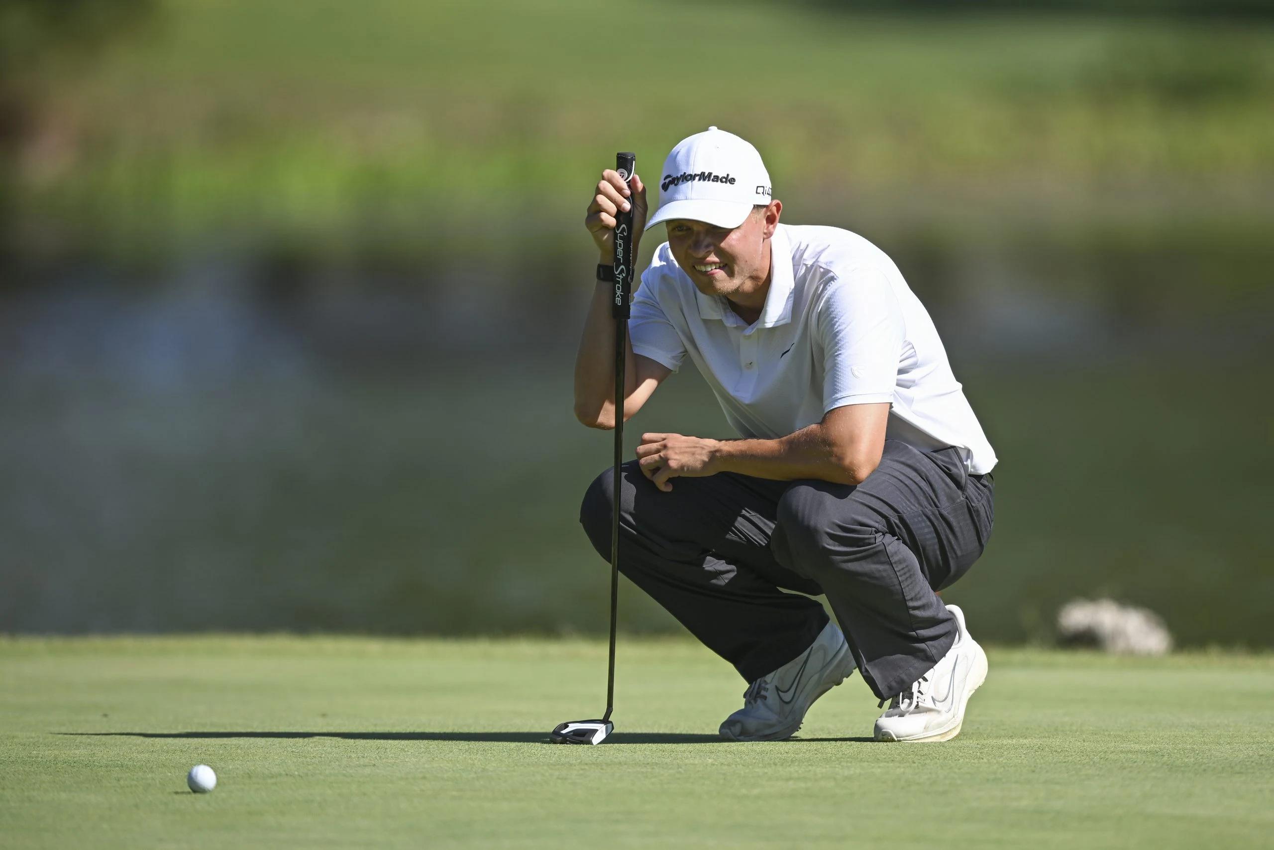 Sebastian Friedrichsen tijdens het Open de Portugal op PGA Aroeira