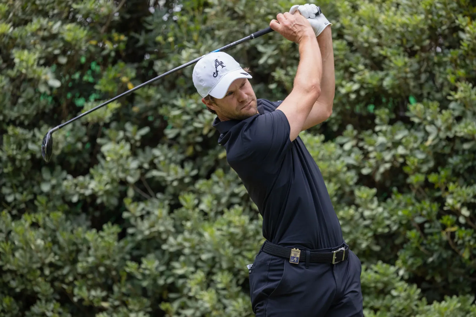 Thomas Detry slaat een afslag tijdens LIV Golf Mexico City 2026