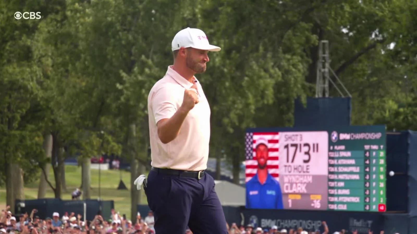 Wyndham Clark tijdens zijn zege bij de BMW Championship 2026