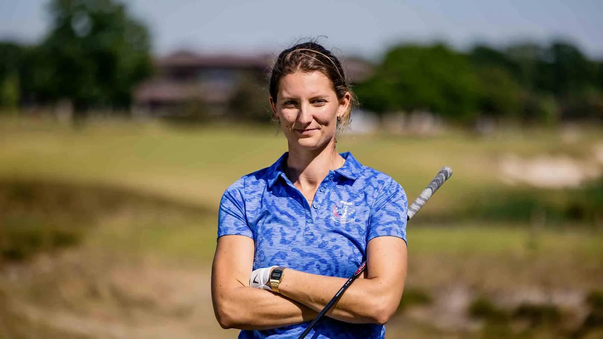 Anne van Dam, captain van het Europese Junior Solheim Cup-team