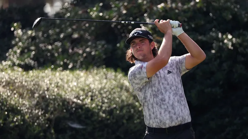 Brendan Valdes slaat af tijdens zijn rentree op de PGA Tour