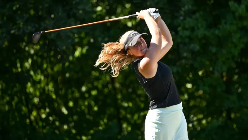 Kajsa Arwefjall tijdens de eerste ronde van de VP Bank Swiss Ladies Open 2026