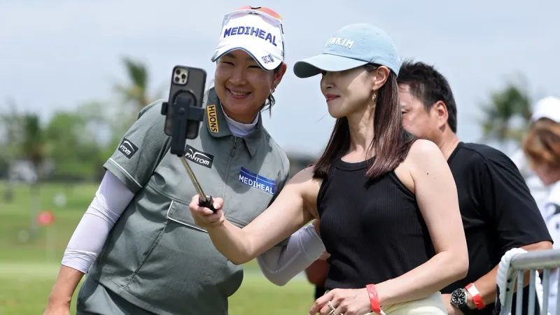 A Lim Kim tijdens de eerste ronde van de LOTTE Championship 2026 op Hoakalei Country Club