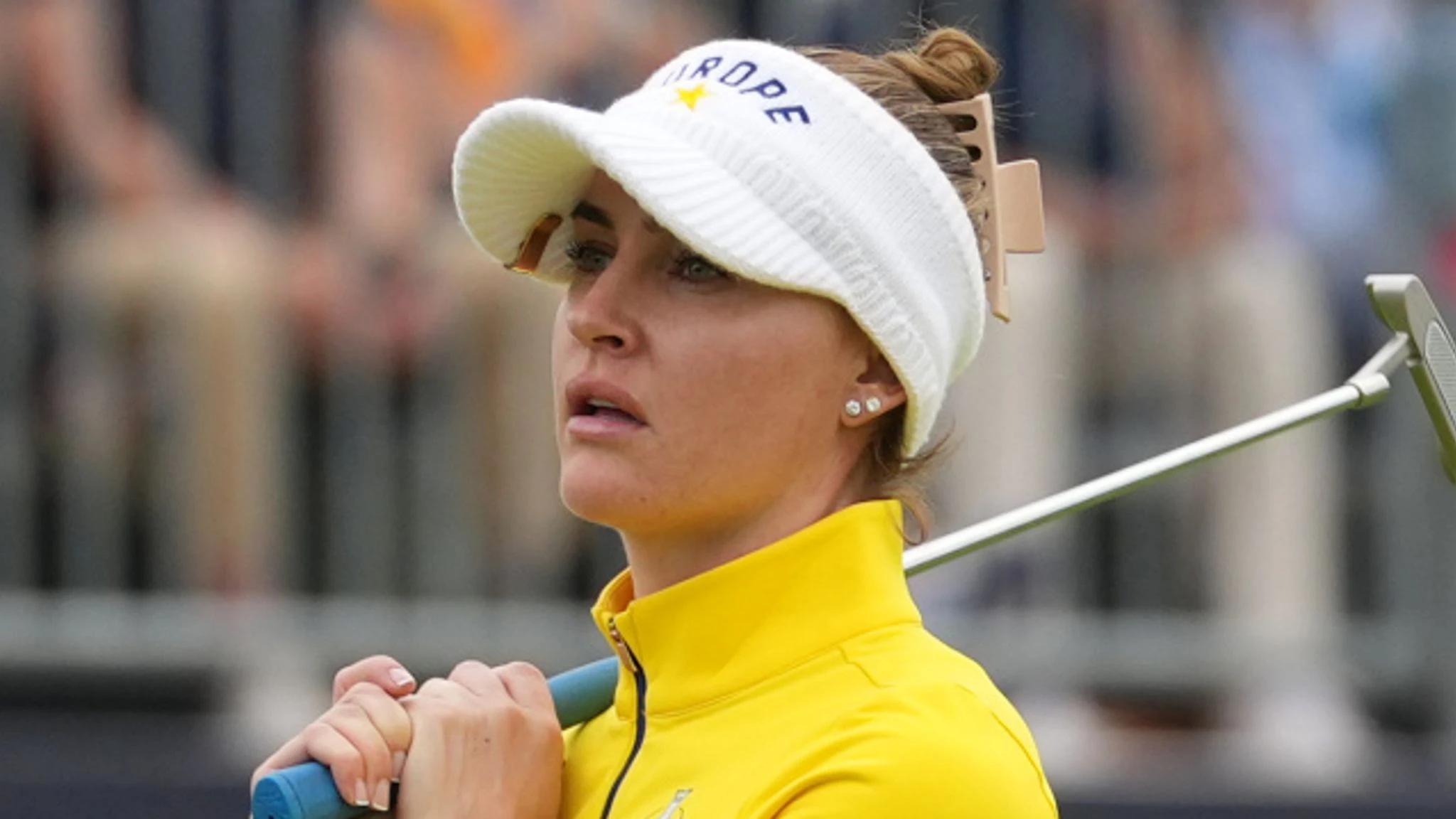 Charley Hull tijdens de Solheim Cup 2026 op Bernardus Golf