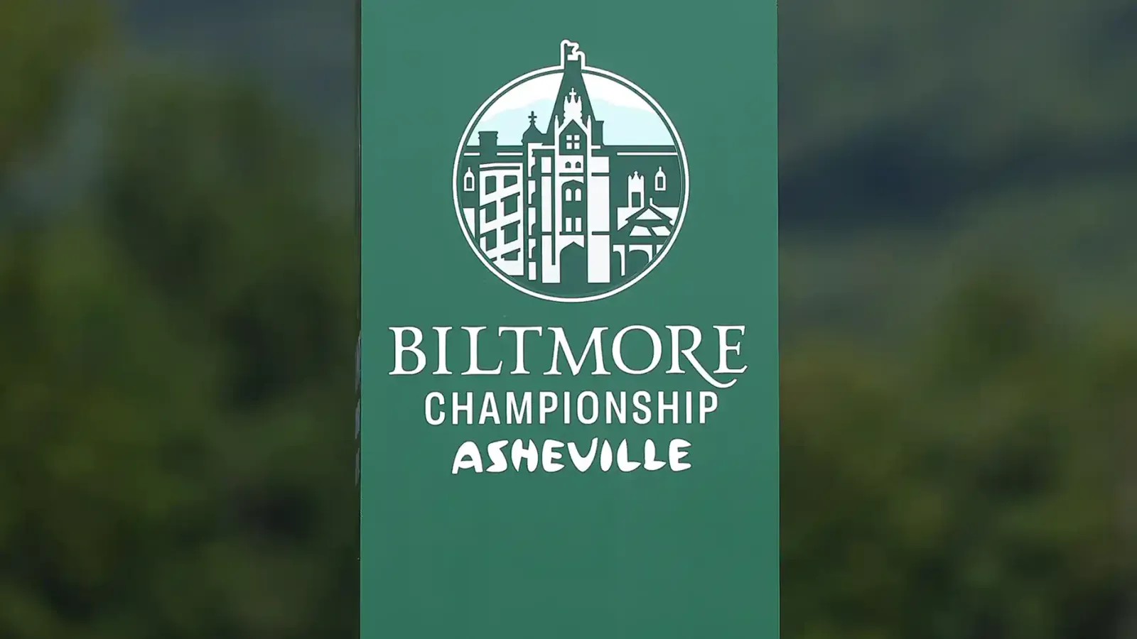 Bordje met het logo van de Biltmore Championship Asheville bij The Cliffs at Walnut Cove