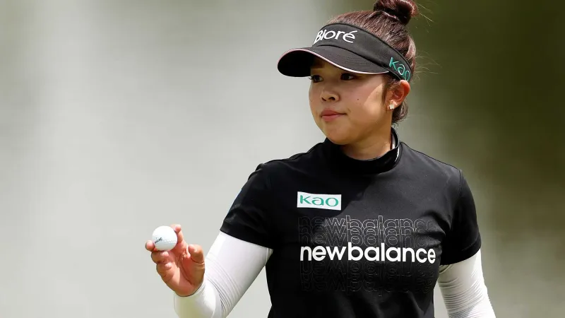 Miyu Yamashita tijdens de Maybank Championship op Kuala Lumpur Golf & Country Club