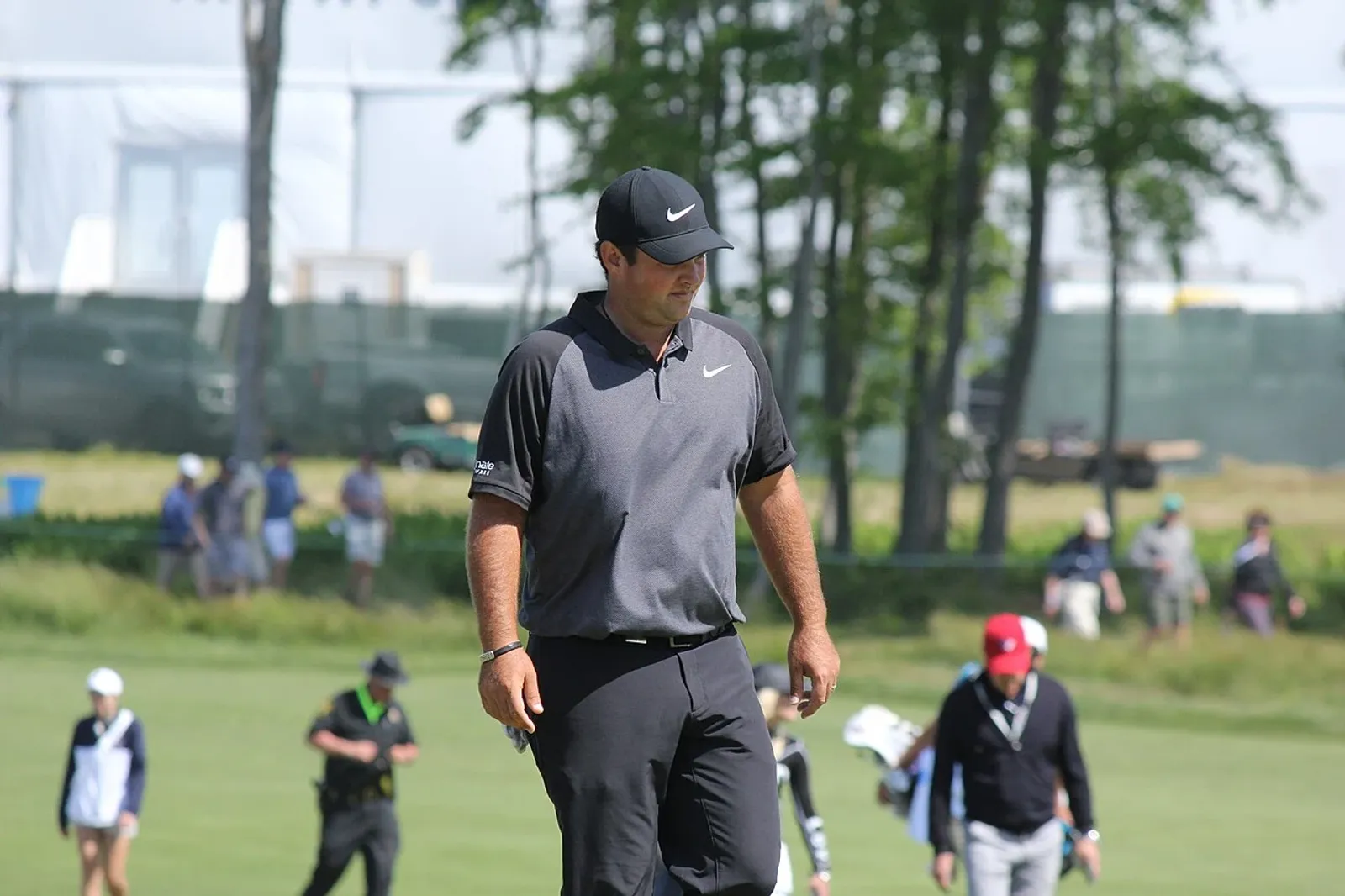 Patrick Reed tijdens de US Open van 2018