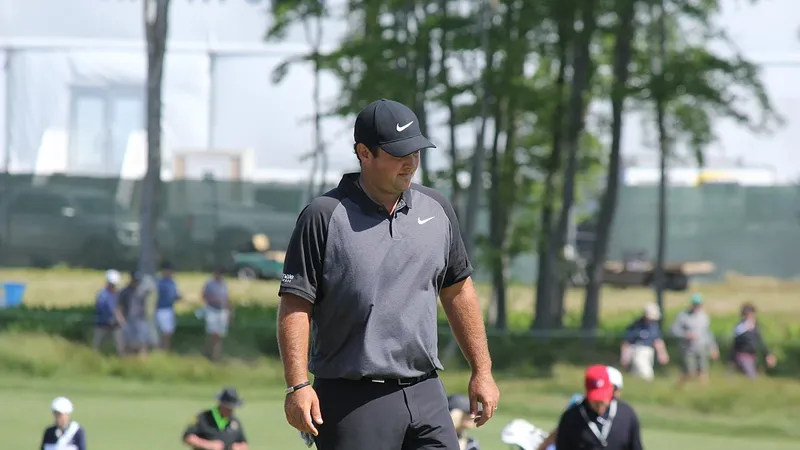 Patrick Reed tijdens de US Open van 2018