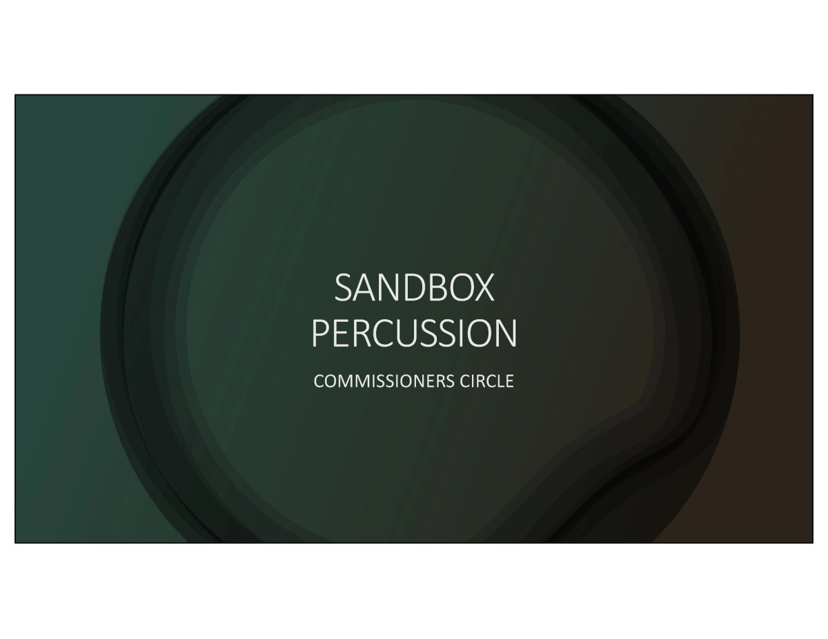 Sandbox Percussion — Commissioners Circle brochure