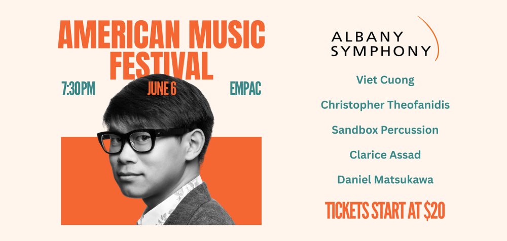 Cuong – World Premiere + Theofanidis – Drum Circles with the Albany Symphony