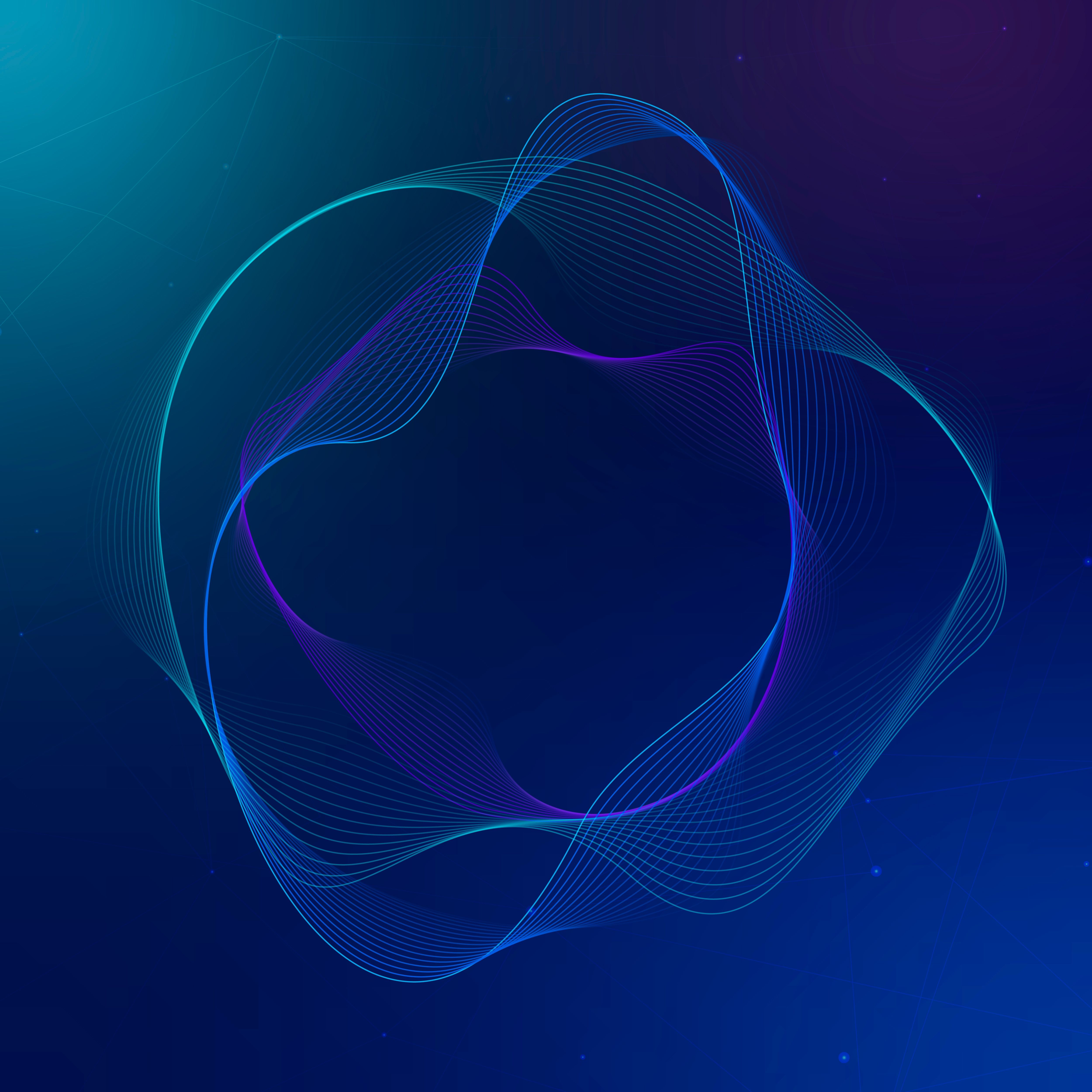  Vector irregular circle shape in blue