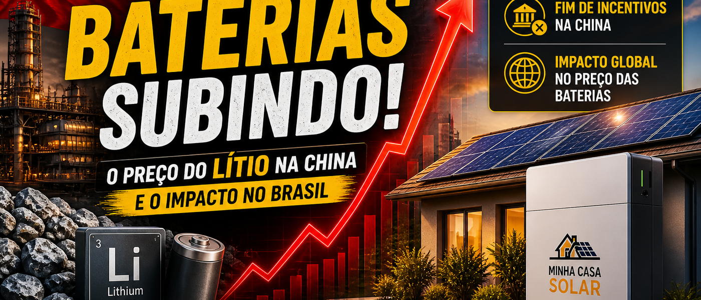 🚨 Aumento do preço do lítio na China: o que isso muda no valor das baterias solares no Brasil?