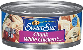 Sweet Sue Chunk White Chicken in Water, 5 oz Can (Pack of 24) - 11g Protein per Serving - Gluten Free, Keto Friendly - Great for Snack, Lunch or Dinner Recipes