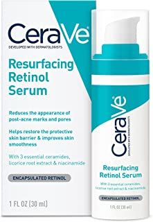 CeraVe Retinol Serum for Post-Acne Marks and Skin Texture | Pore Refining, Resurfacing, Brightening Facial Serum with Retinol and Niacinamide | Fragrance Free, Paraben Free & Non-Comedogenic| 1 Oz