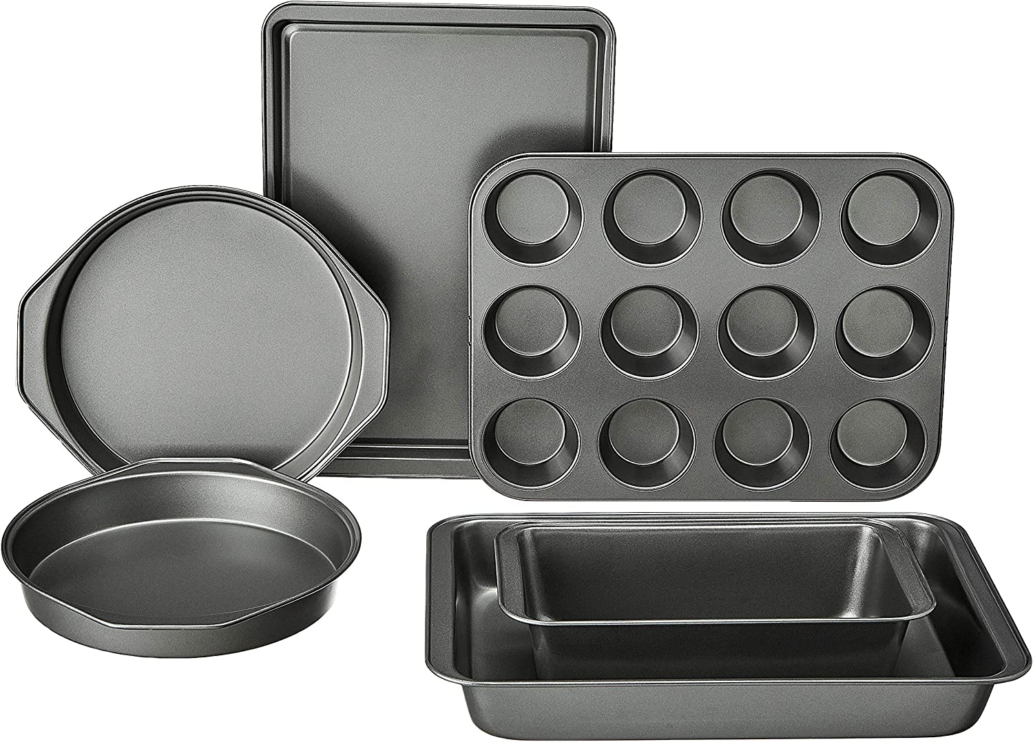 Amazon Basics 6-Piece Nonstick, Carbon Steel Oven Bakeware Baking Set