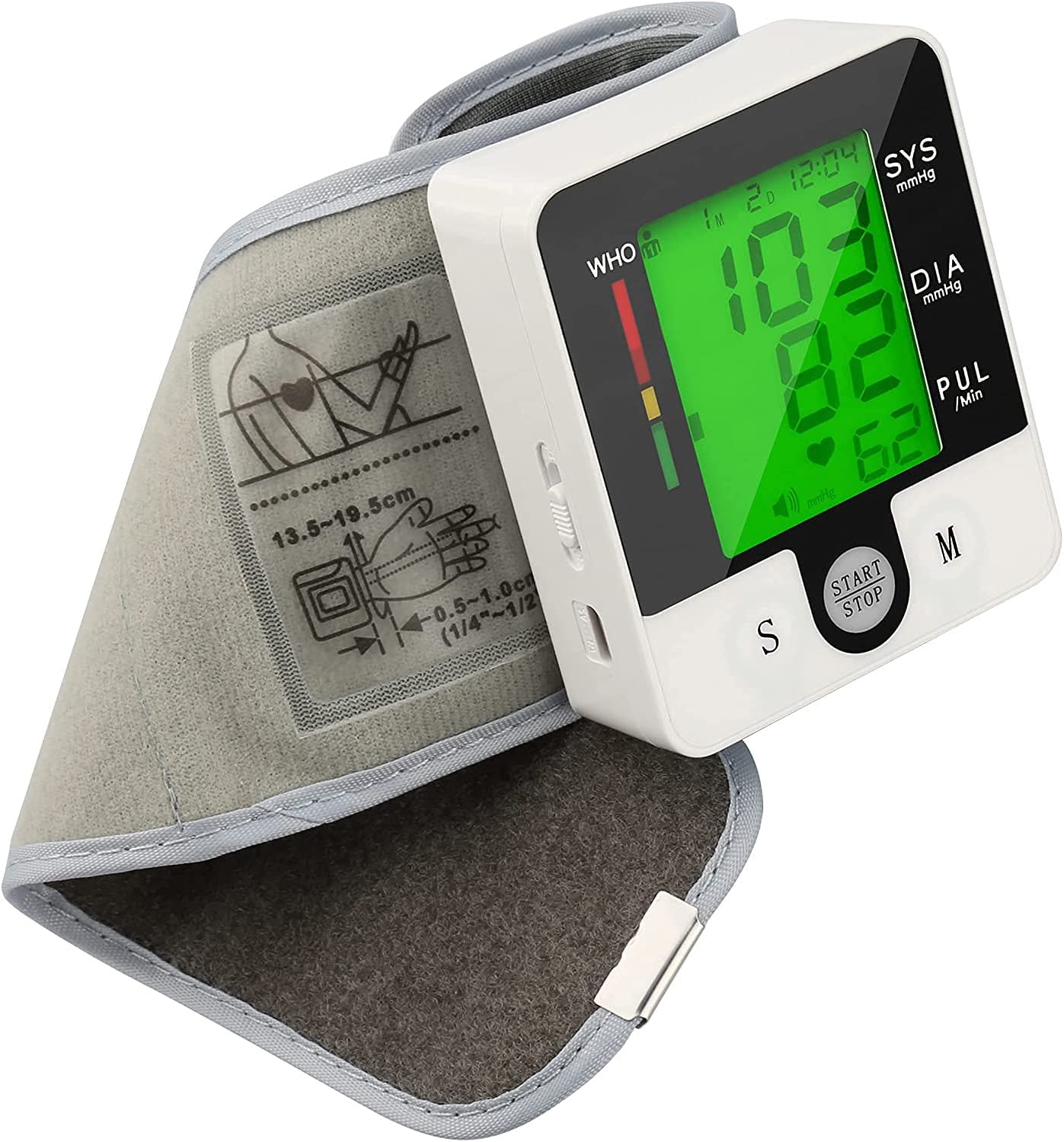 Wrist Blood Pressure Monitor,Blood Pressure Machine,Automatic Talking, Large LCD Display,Digital Heart Beat Pulse Meter,Voice Alarm Home BP Cuff Meter Kit Pulsometer,Medical Equipment For Health Care