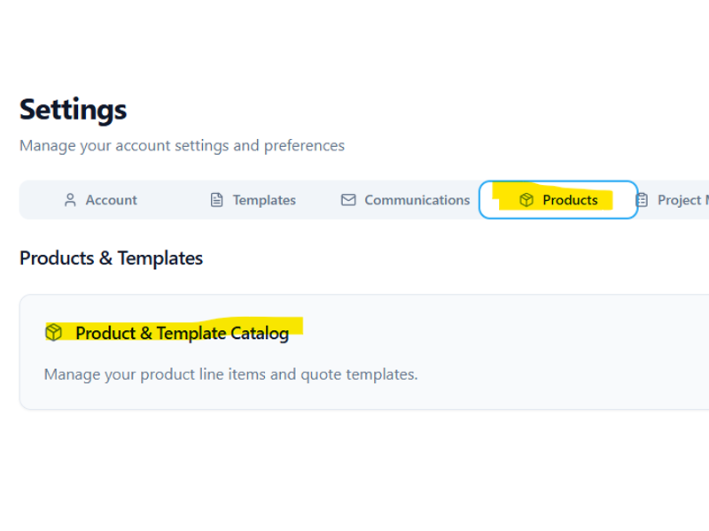 Screenshot of product page location
