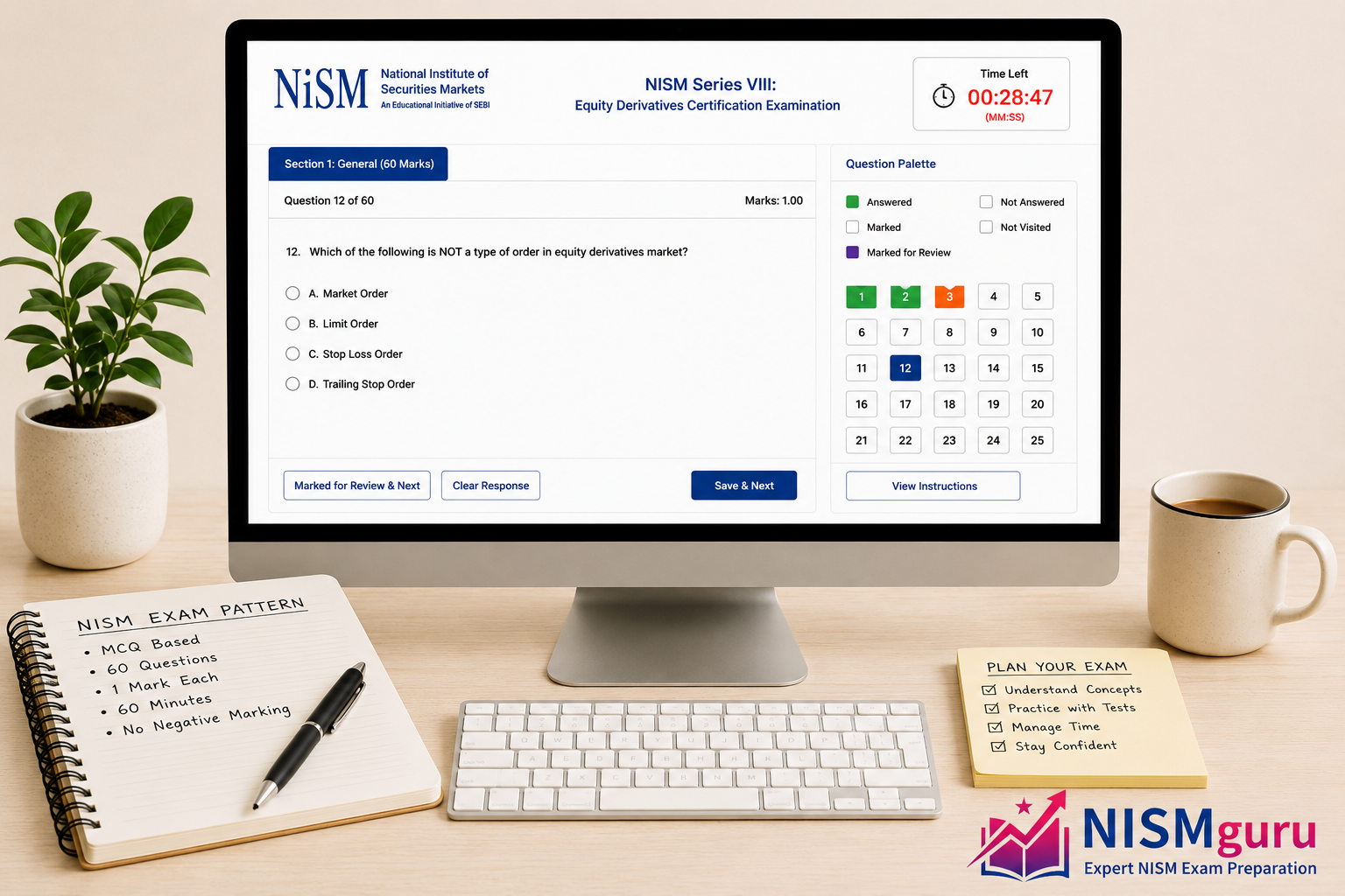 NISM exam pattern: duration, marks and question types