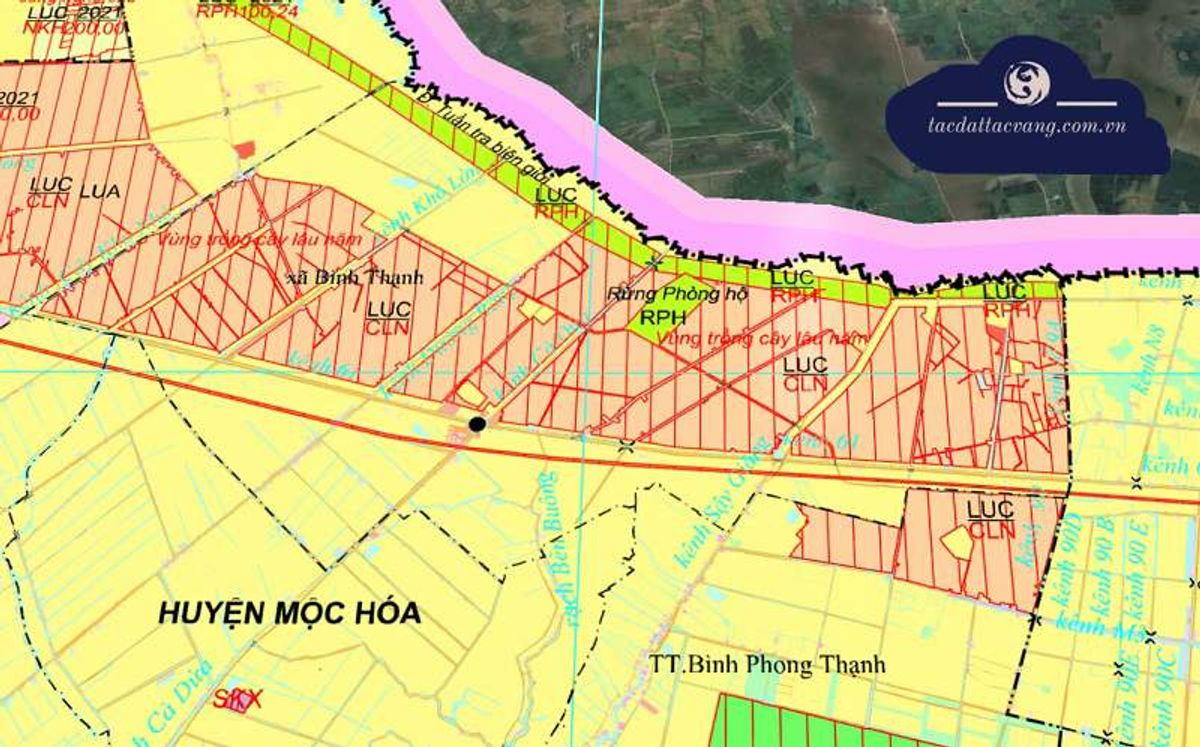 Quốc Lộ N1 tiếp tục đi sang địa phận xã Bình Thạnh huyện Mộc Hóa