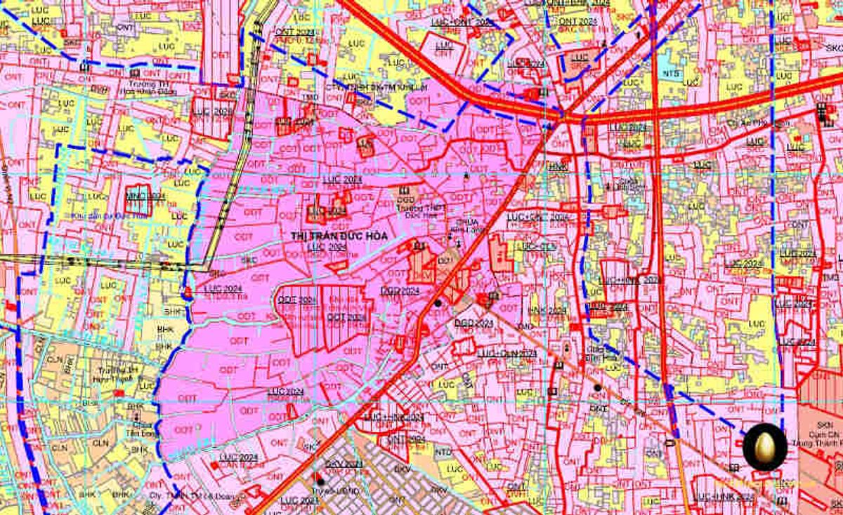 Bản đồ Quy hoạch sử dụng đất Thị trấn Đức Hòa