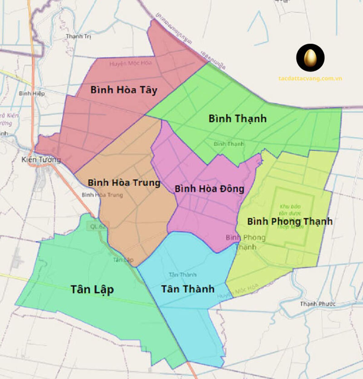 Bản đồ quy hoạch sử dụng đất huyện Mộc Hóa