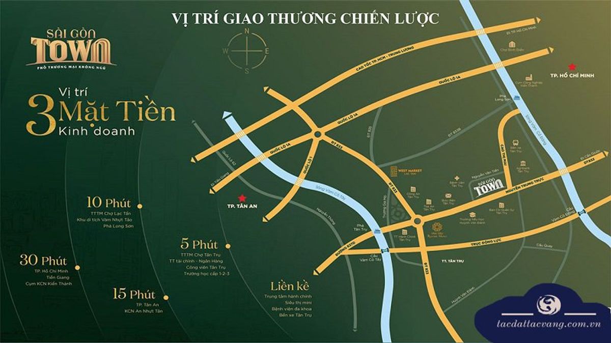 Vị trí dự án Sài Gòn Town Tân Trụ