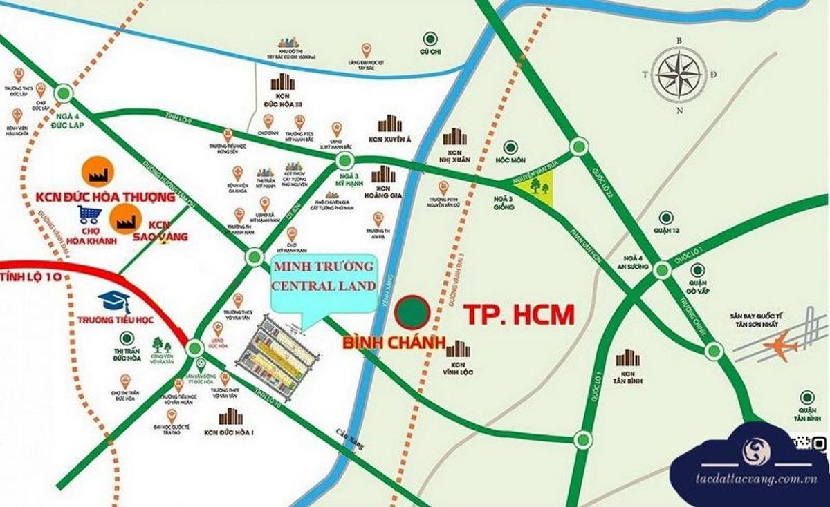 Vị trí KDC Minh Trường Central Land