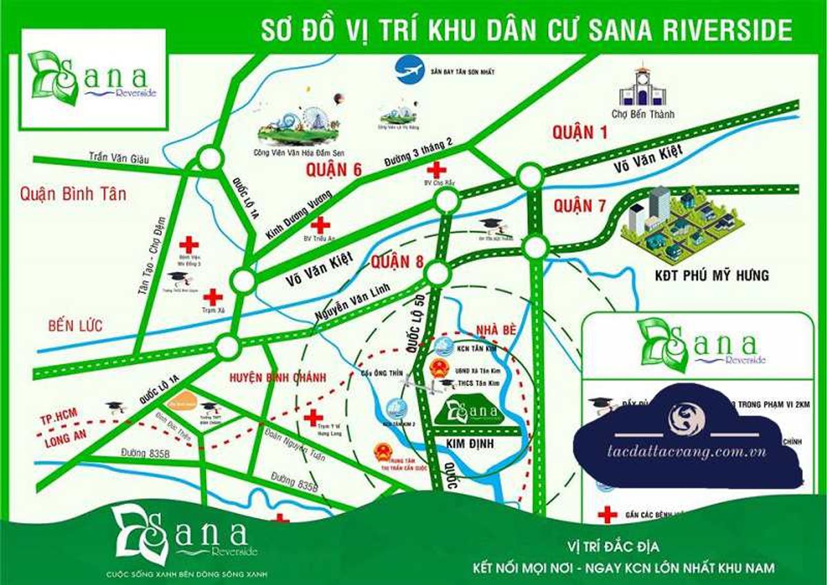 Vị trí khu dân cư Sana Riverside