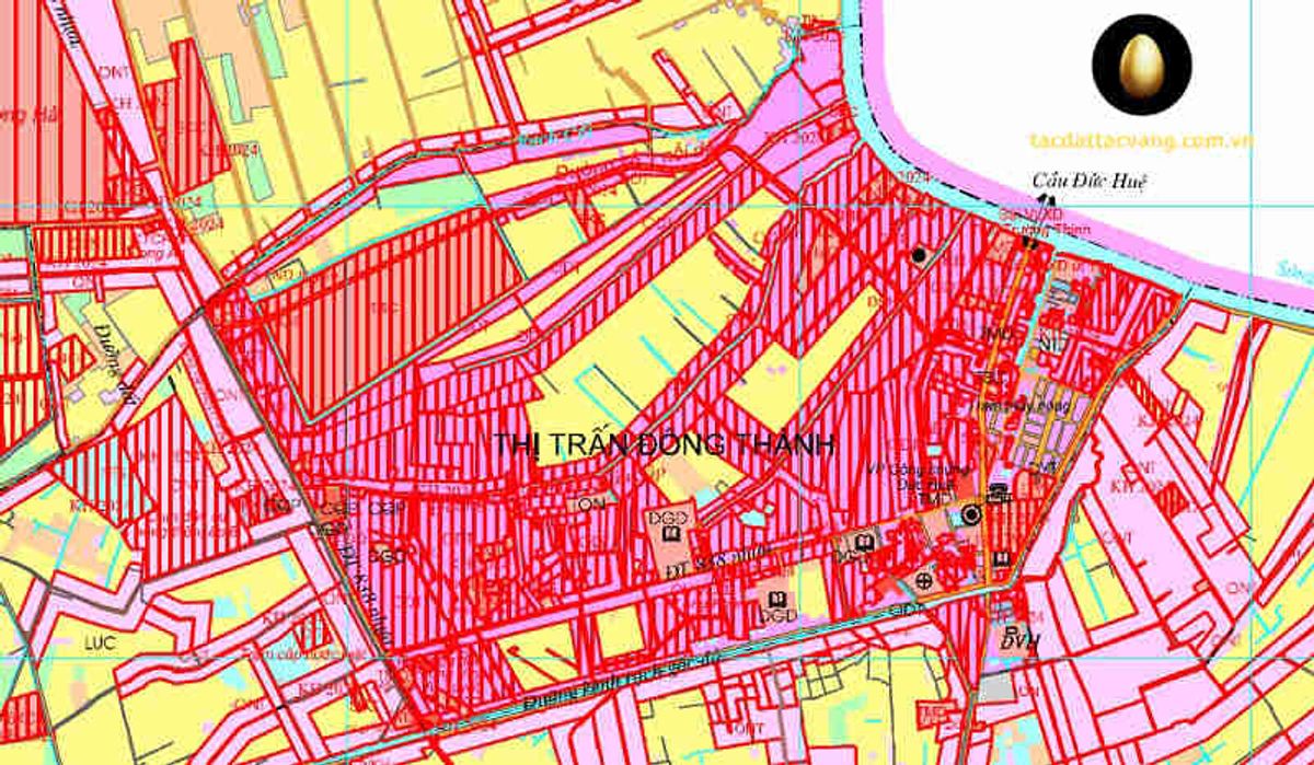 Bản đồ Quy hoạch sử dụng đất Thị trấn Đông Thành