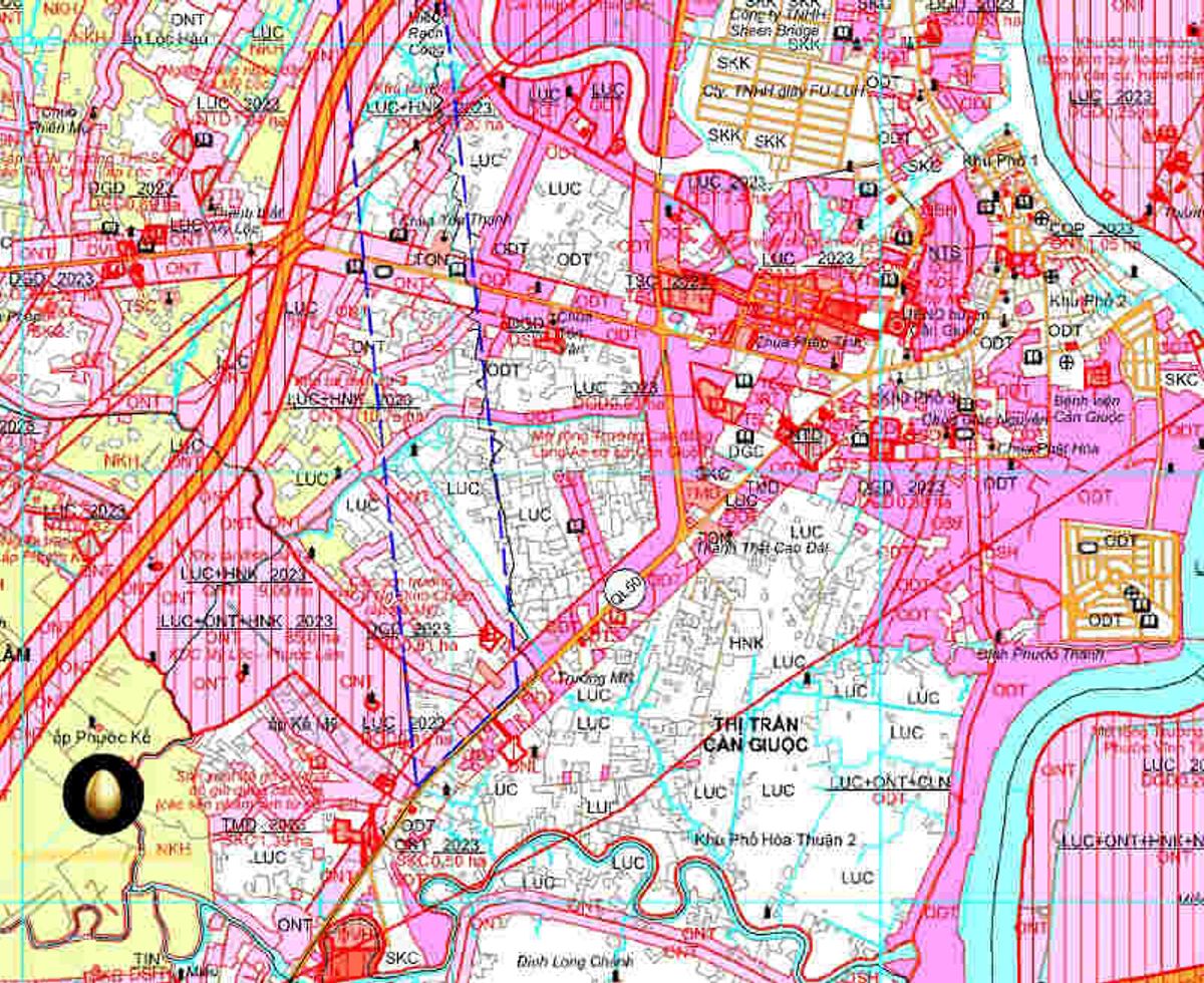 Bản đồ Quy hoạch sử dụng đất Thị trấn Cần Giuộc