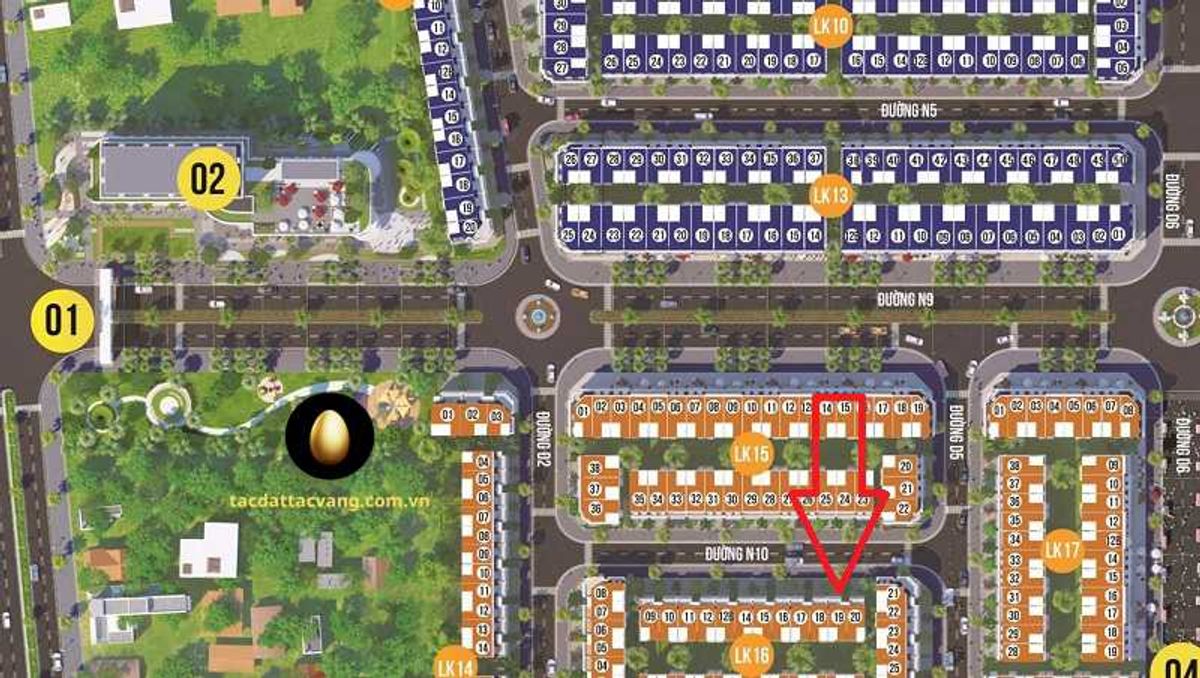 Nền LK16-19 dự án Vietuc Varea