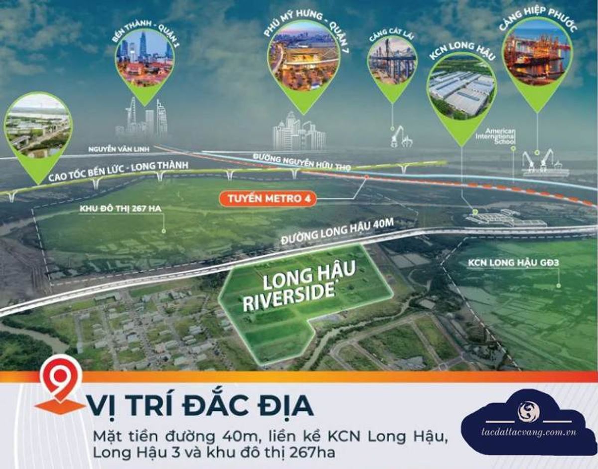 Vị trí khu dân cư Long Hậu Riverside