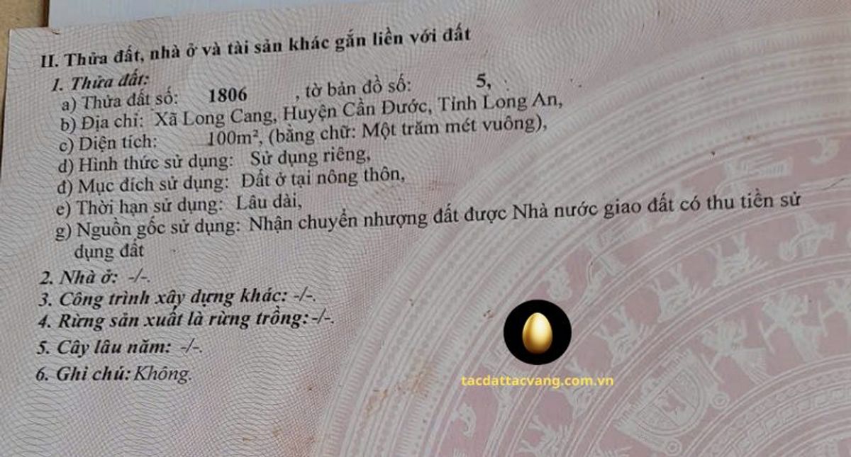 Nền 100m2 (4x25) đường đá xanh 4m. Giá bán 1,1 tỷ đồng.