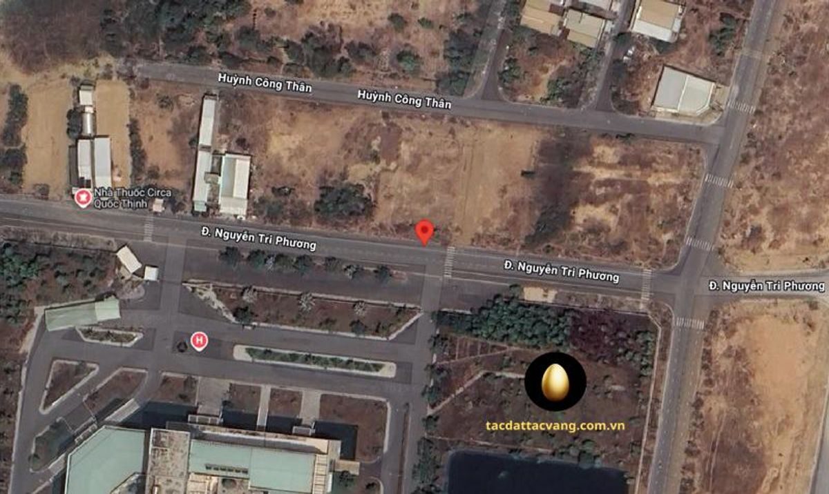 Nền 200m2 (ngang 5m dài 40m) 2 mặt tiền Nguyễn Tri Phương và Huỳnh Công Thân