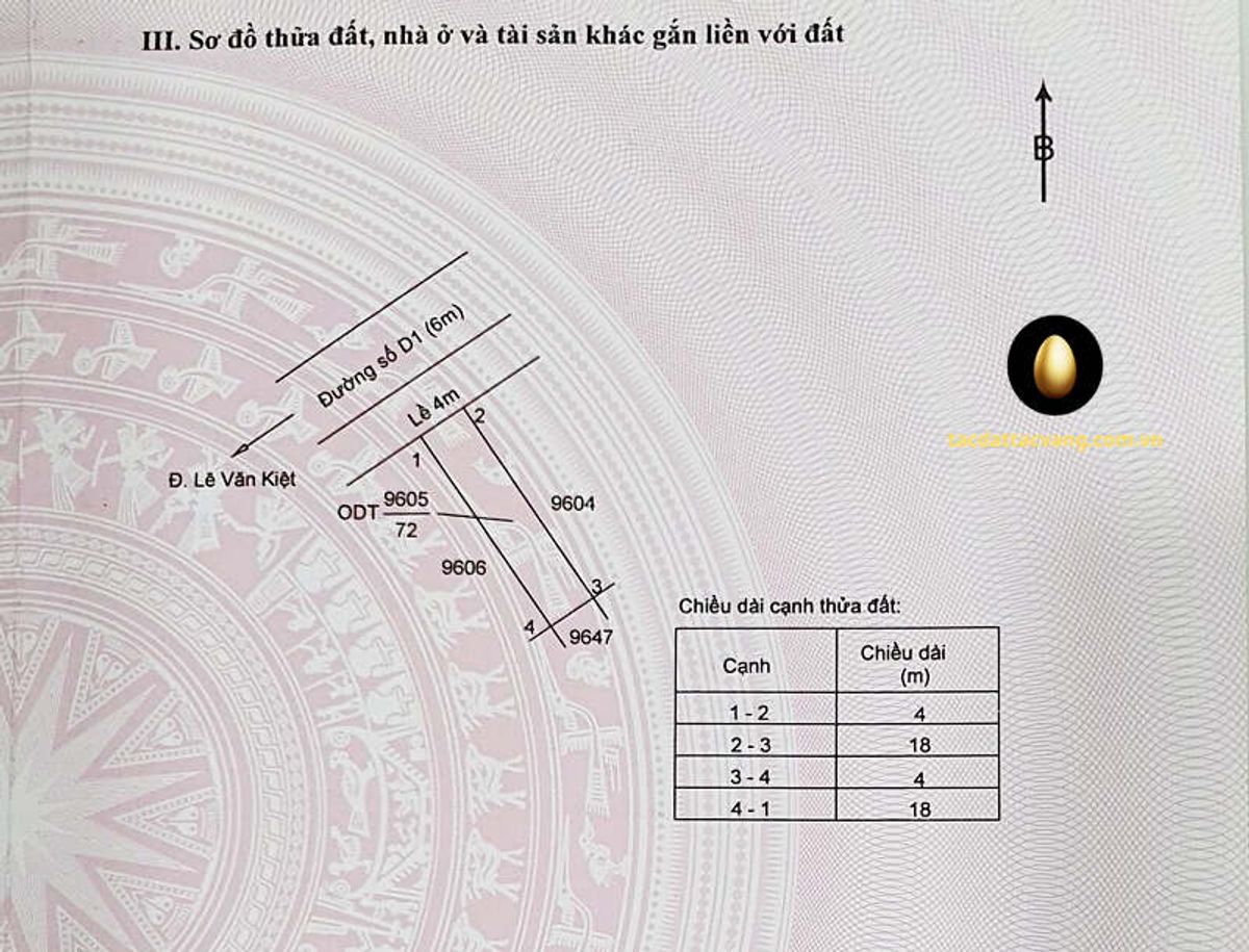 Nền 72m2 đường D1 khu dân cư IDICO Phường 6 Tân An