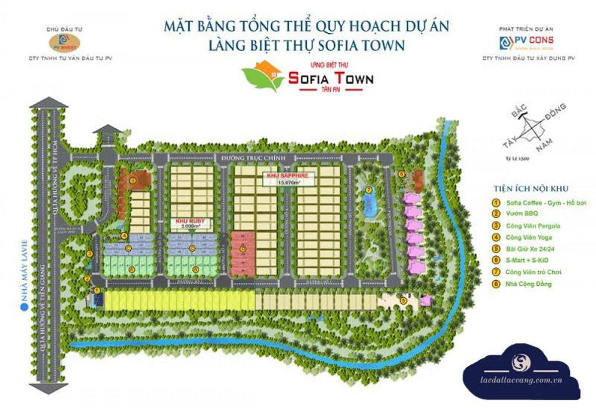 Mặt bằng dự án Sofia Town Tân An