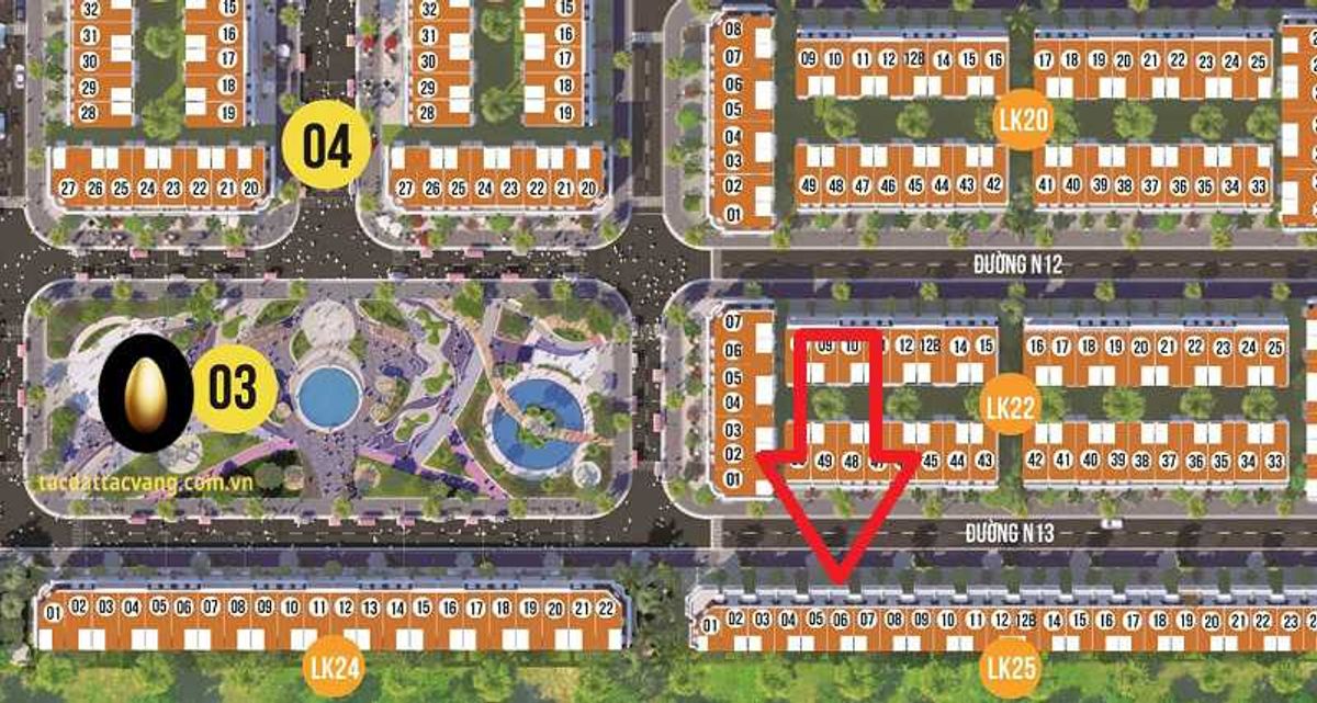 Nền LK25-16 dự án Việt Úc Varea