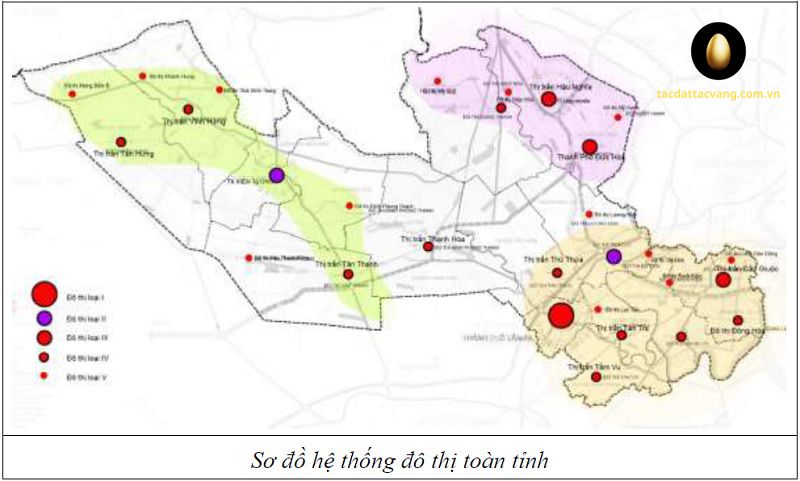 Sơ đồ hệ thống đô thị tỉnh Long An