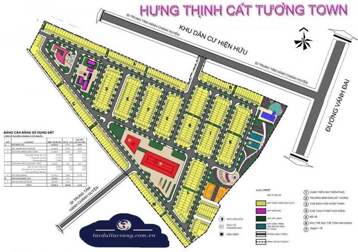 Mặt bằng KDC Hưng Thịnh Cát Tường Town