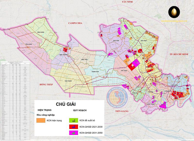 Bản đồ các khu công nghiệp tại Long An