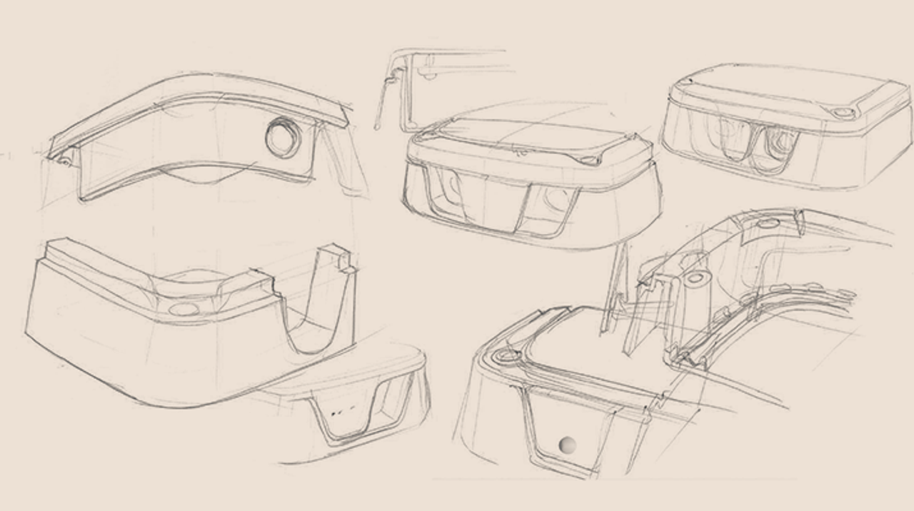 Concept sketches of the housing